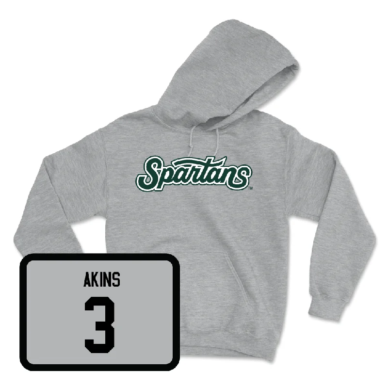 Sport Grey Men's Basketball Script Hoodie - Jaden Akins