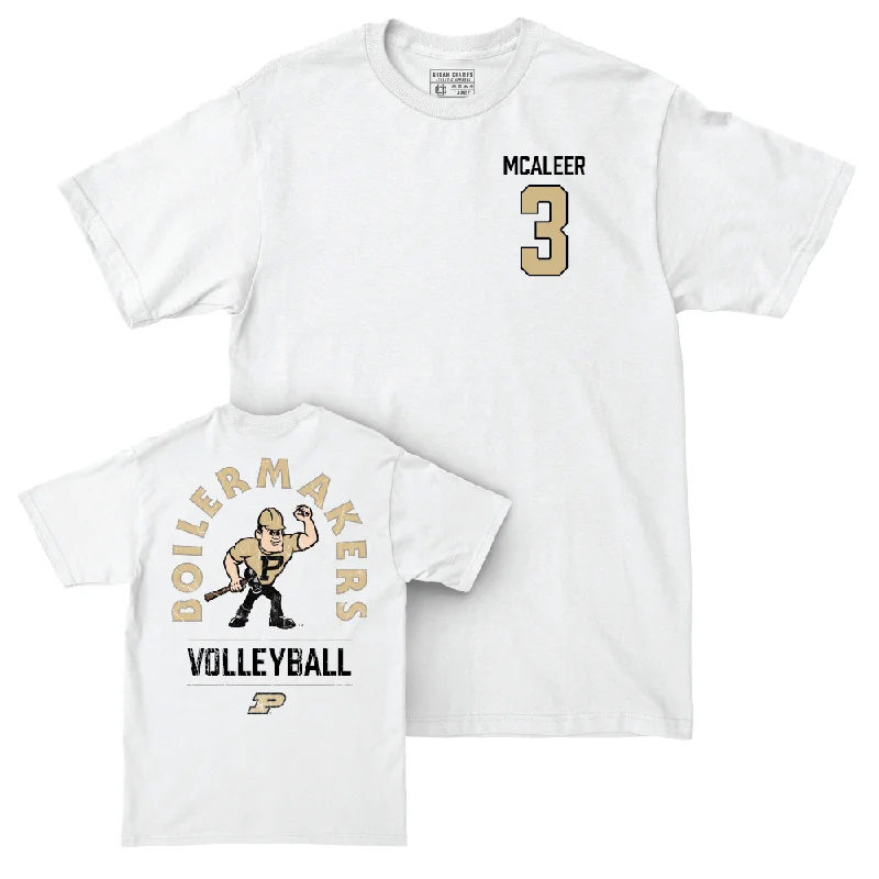 Women's Volleyball White Mascot Comfort Colors Tee  - Ryan McAleer