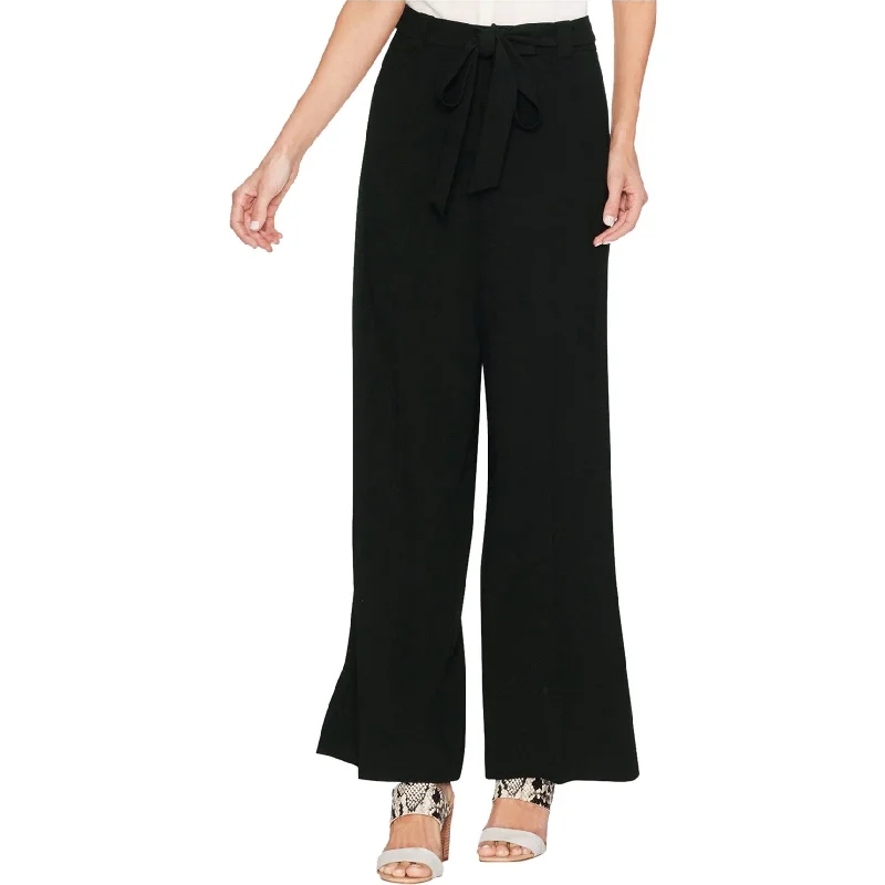 Vince Camuto Womens Tie-Waist Casual Wide Leg Pants, Black, 2