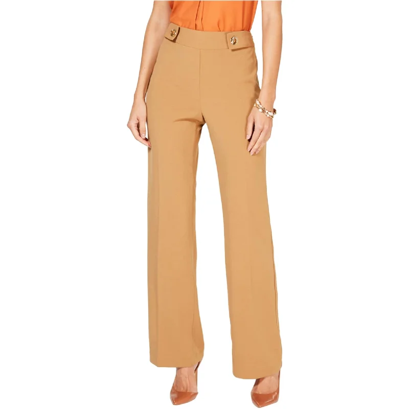 I-N-C Womens Toggle Detail Casual Wide Leg Pants