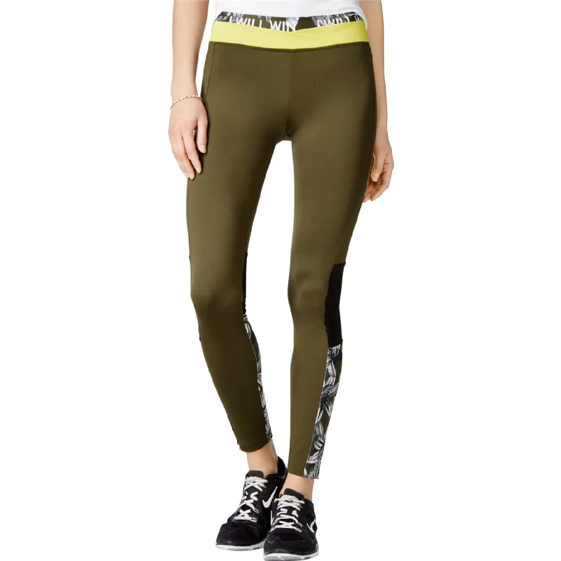 energie Womens Colorblocked Casual Leggings, Green, Large