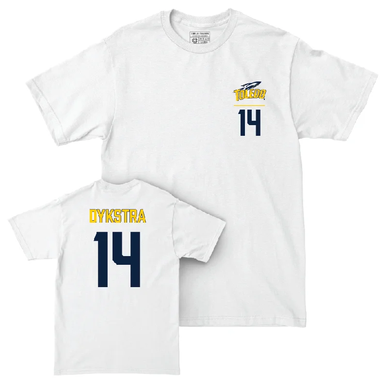 Toledo Women's Basketball White Logo Comfort Colors Tee - Cadence Dykstra | #14