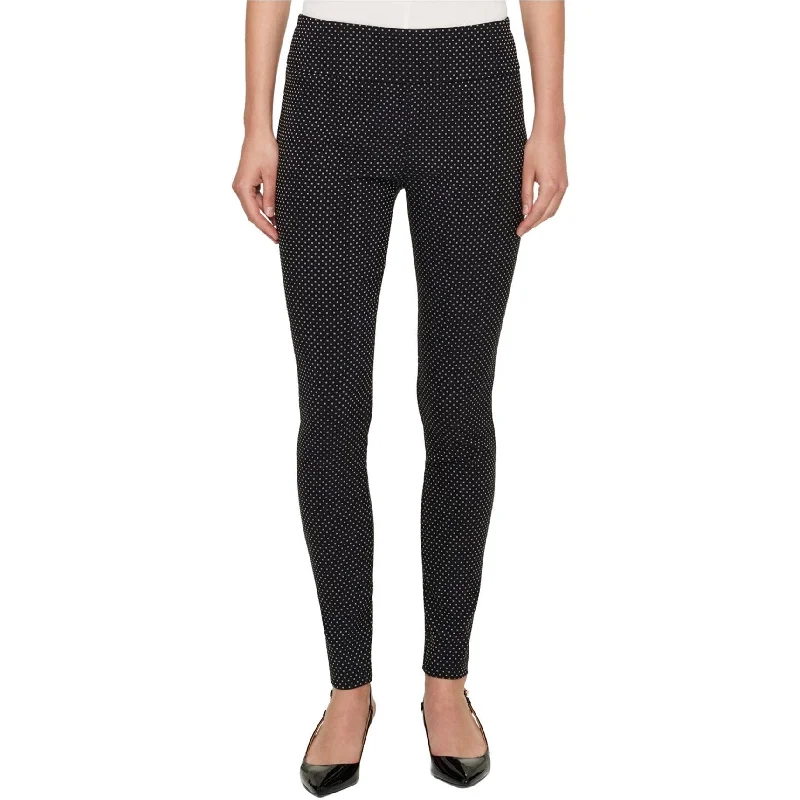 Tommy Hilfiger Womens Pollka Dot Casual Trouser Pants, Black, 16 Regular