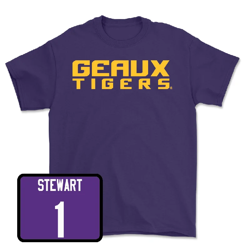 Men's Basketball Purple Geaux Tee - Carlos Stewart