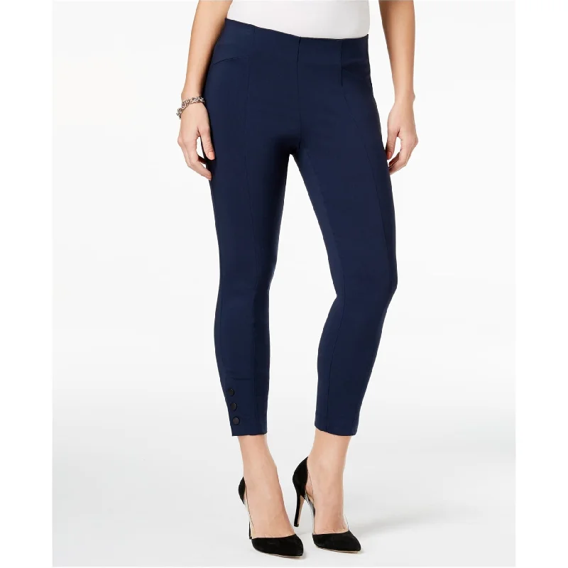 Style & Co. Womens Snap-Hem Casual Cropped Pants, Blue, X-Large