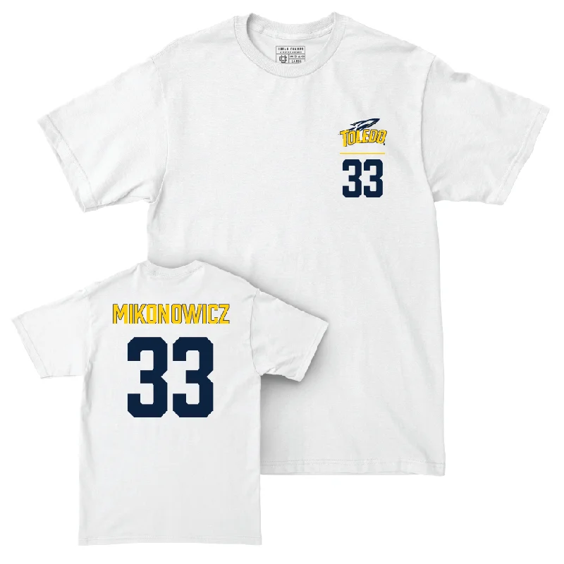 Toledo Women's Basketball White Logo Comfort Colors Tee - Sammi Mikonowicz | #33