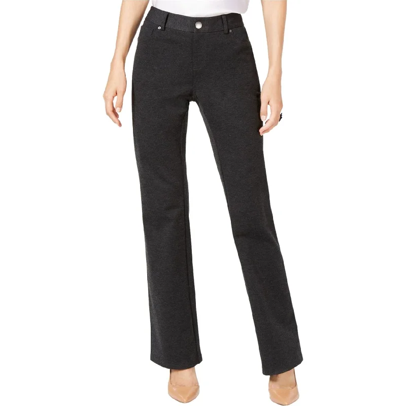 I-N-C Womens Curvy Heathered Casual Trouser Pants