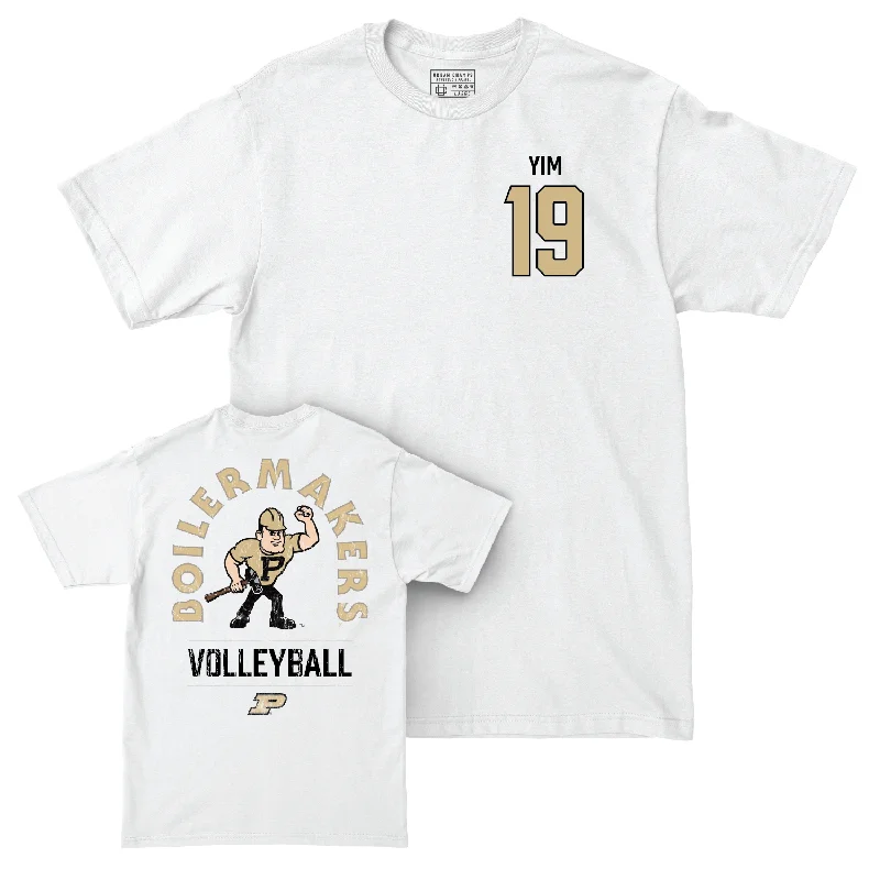 Women's Volleyball White Mascot Comfort Colors Tee - Sydney Yim | #19