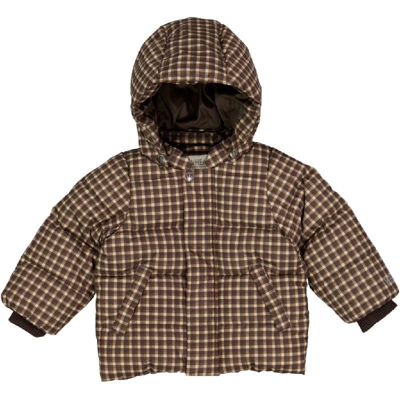 Puffer Jacket River - brown check