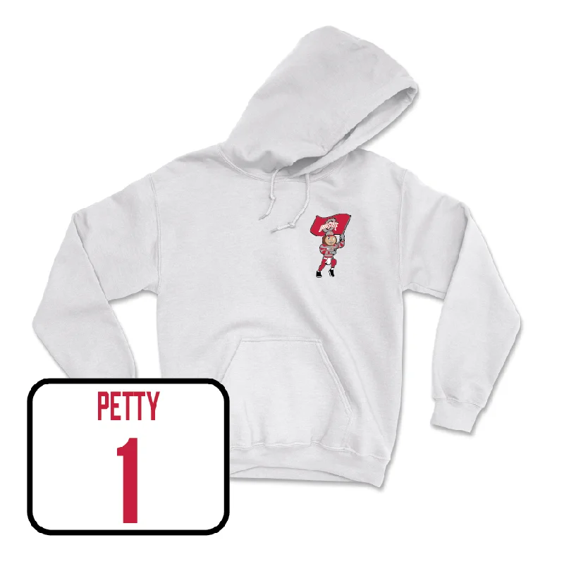 Women's Basketball White Brutus Hoodie  - Ajae Petty