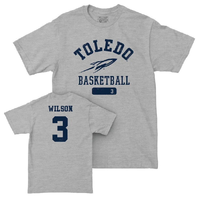 Toledo Men's Basketball Sport Grey Varsity Tee - Sonny Wilson | #3