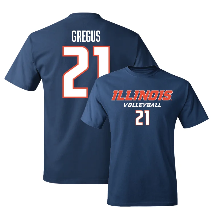 Navy Illinois Classic Tee - Sophie Gregus #21