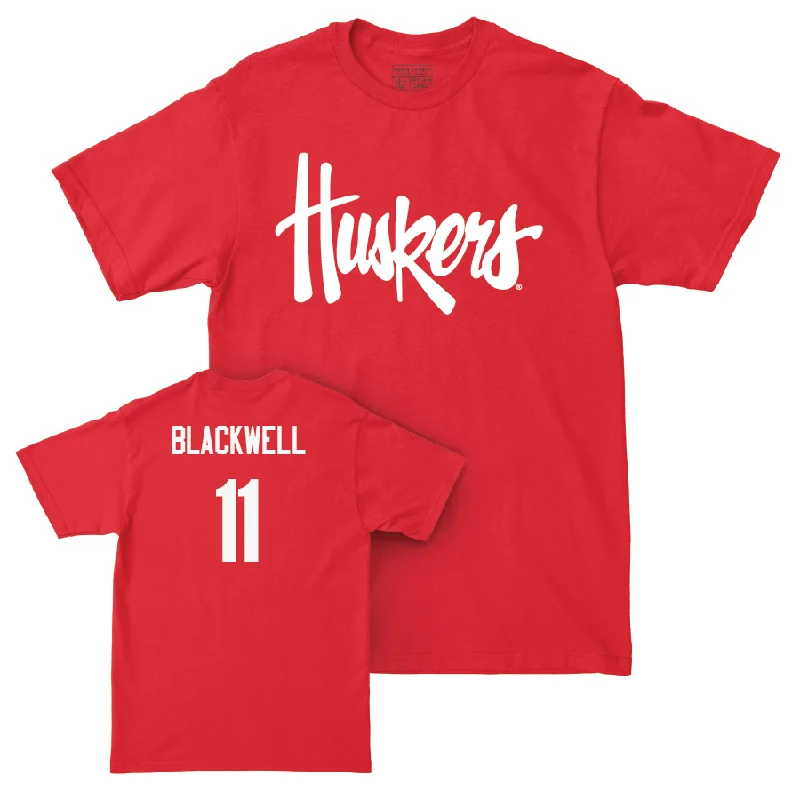 Red Women's Volleyball Huskers Tee - Leyla Blackwell