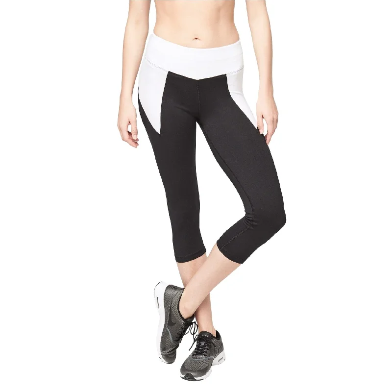 Aeropostale Womens Cropped No Sweat Casual Leggings, Black, Small