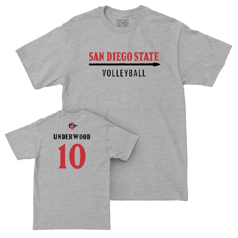 SDSU Women's Volleyball Sport Grey Classic Tee - Taylor Underwood #10