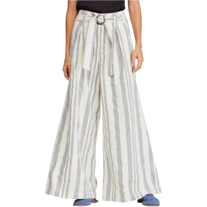 Free People Womens Striped Casual Wide Leg Pants