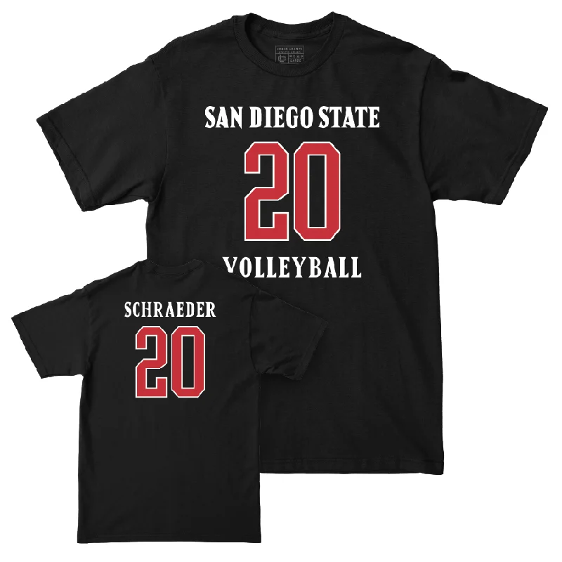 SDSU Women's Volleyball Black Sideline Tee - Elly Schraeder #20