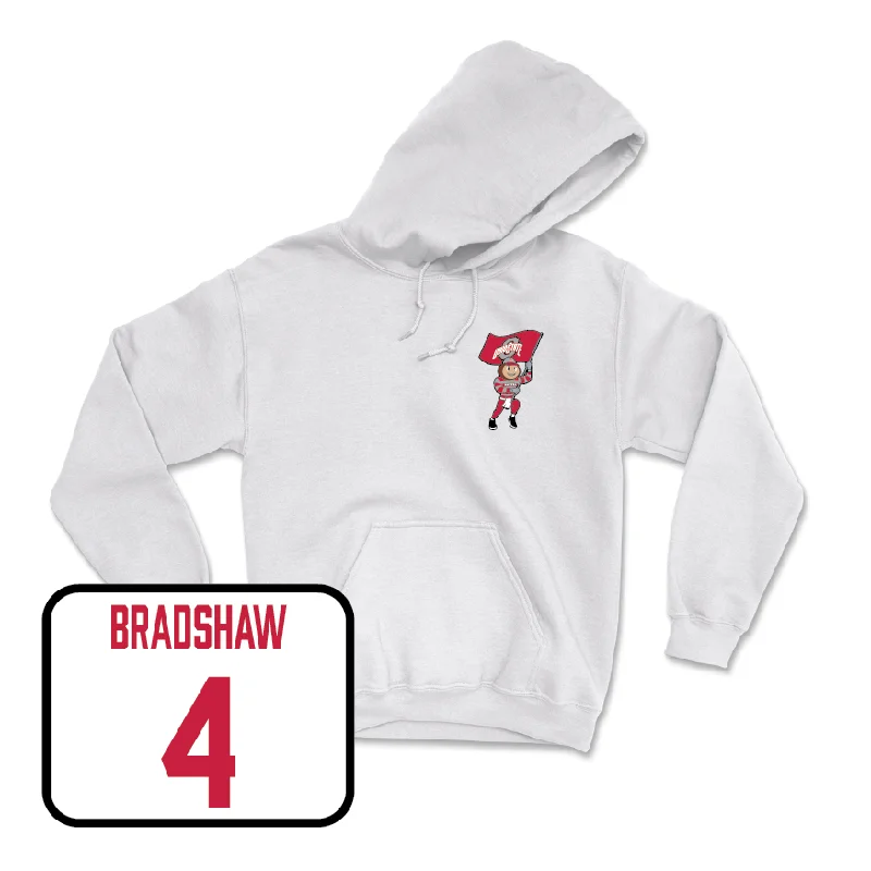 Men's Basketball White Brutus Hoodie - Aaron Bradshaw