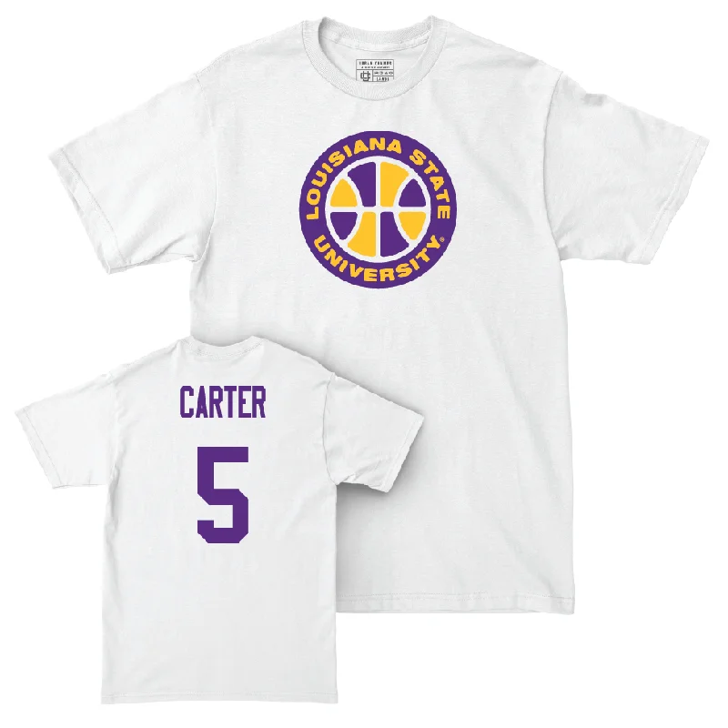 Men's Basketball White Hardwood Tee  - Cam Carter