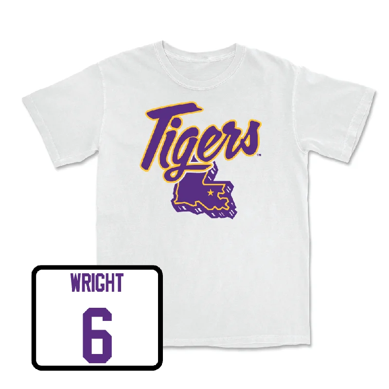 Men's Basketball White Tiger State Tee - Jordan Wright