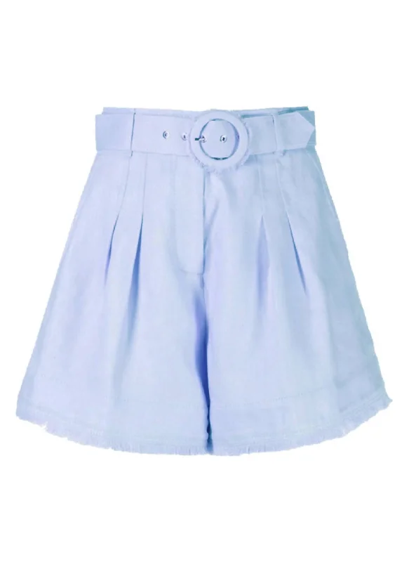 Tama Pleated Short In Sky Blue