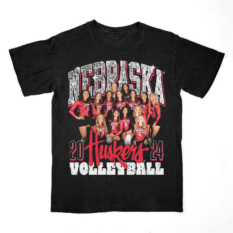 EXCLUSIVE RELEASE: Nebraska Women's Volleyball 2024 Team Tee - Black