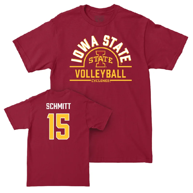 Iowa State Women's Volleyball Crimson Arch Tee - Kiersten Schmitt