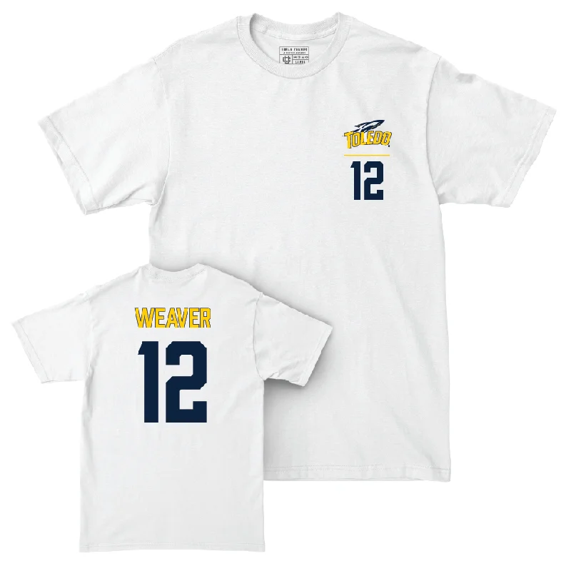 Toledo Women's Basketball White Logo Comfort Colors Tee - Ella Weaver | #12