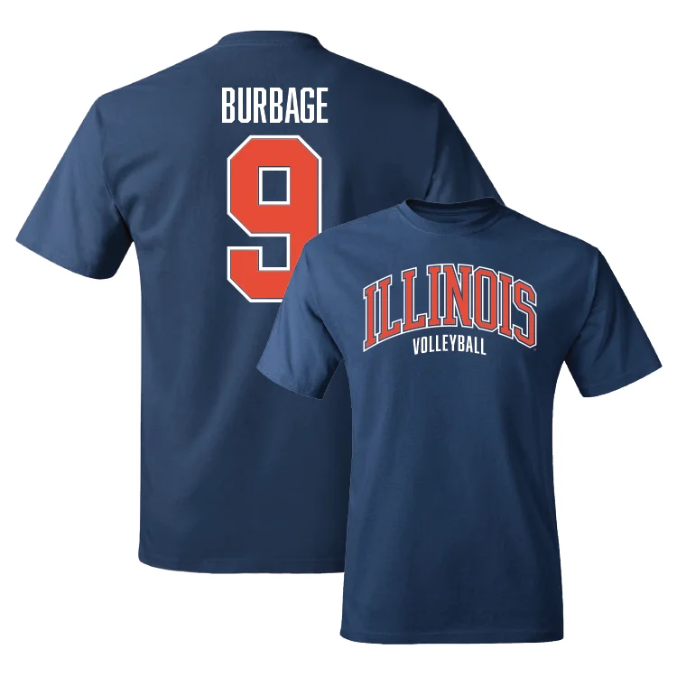 Navy Illinois Arch Tee - Kayla Burbage #9