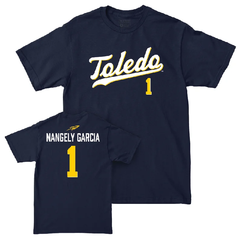 Toledo Women's Basketball Navy Script Tee - Nangely Garcia | #1