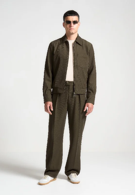 Twill Tailored Jacket - Khaki