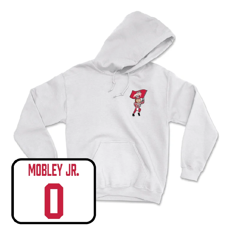 Men's Basketball White Brutus Hoodie  - John Mobley Jr.