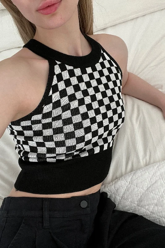 CHECKERED HALTER TANK