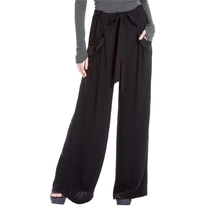 Max Studio London Womens Wide-leg Casual Trouser Pants, Black, X-Small