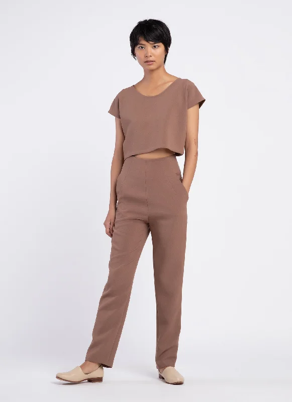 Sam High-Waisted Pocket Pant / Size XS,S,M - Camel