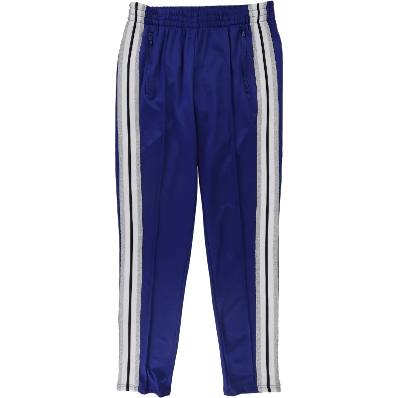 Ultra Flirt Womens Glitter Stripe Casual Sweatpants, Blue, X-Small