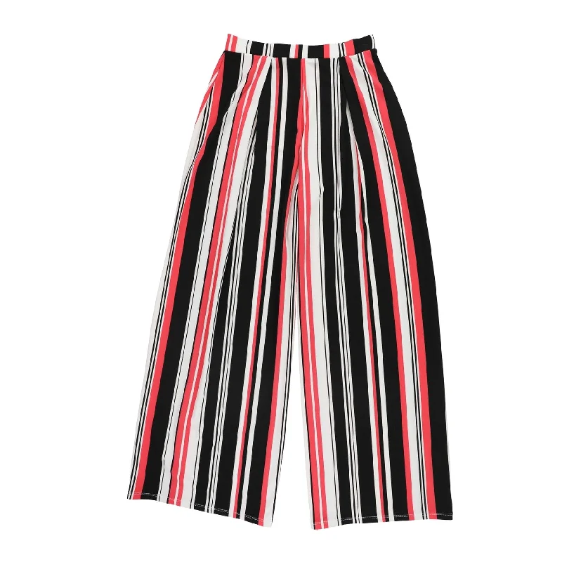 Bar Iii Womens Stripe Casual Wide Leg Pants