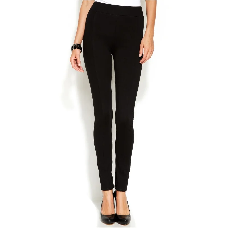 I-N-C Womens Pull-On Slim-Leg Casual Leggings, Black, 0