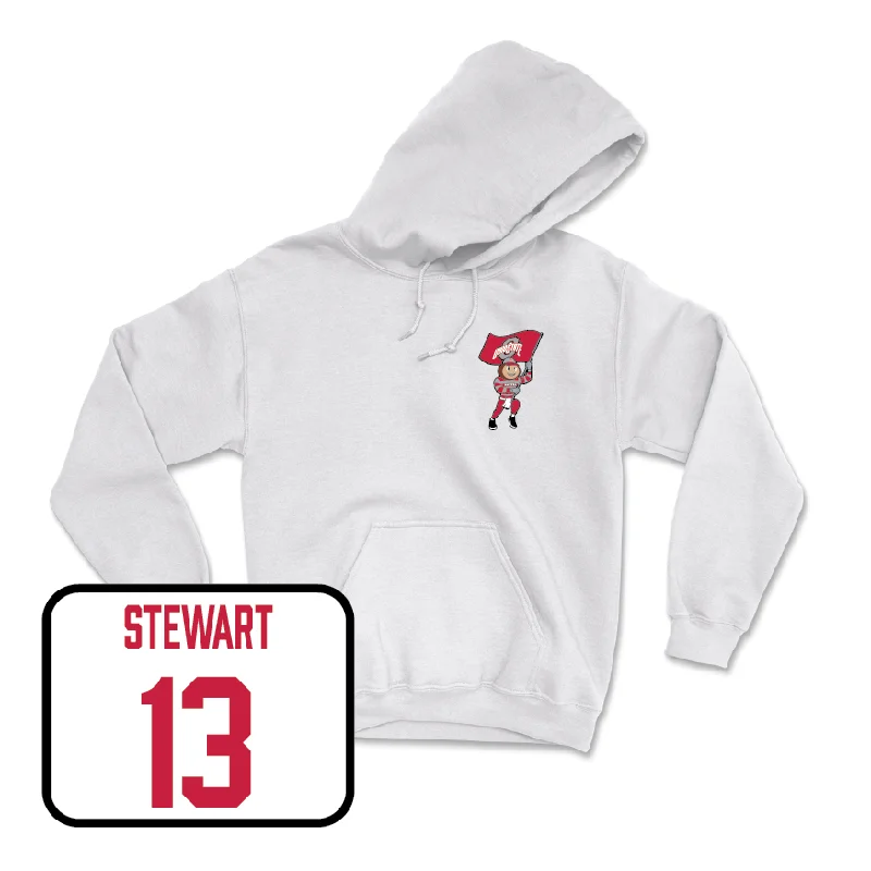 Men's Basketball White Brutus Hoodie  - Sean Stewart