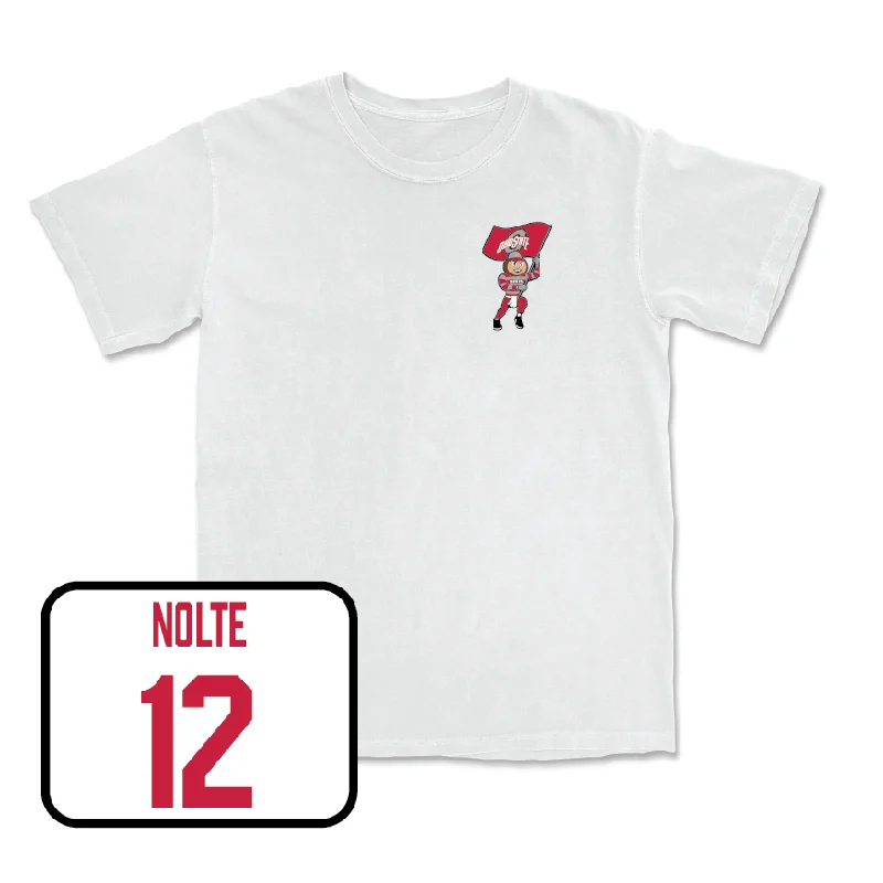 Men's Volleyball White Brutus Comfort Colors Tee  - Ian Nolte