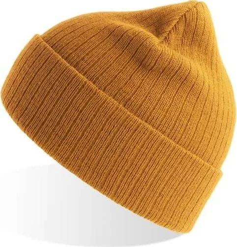 Atlantis Headwear RIOB Rio Sustainable Rib Knit Beanie - Mustard Yellow (Mostarda)