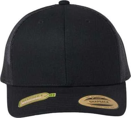 Flexfit 6606R Sustainable Retro Trucker Cap - Black