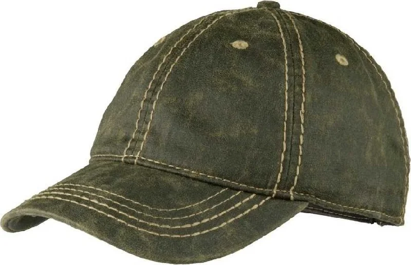 Port Authority C924 Pigment Print Distressed Cap - Olive