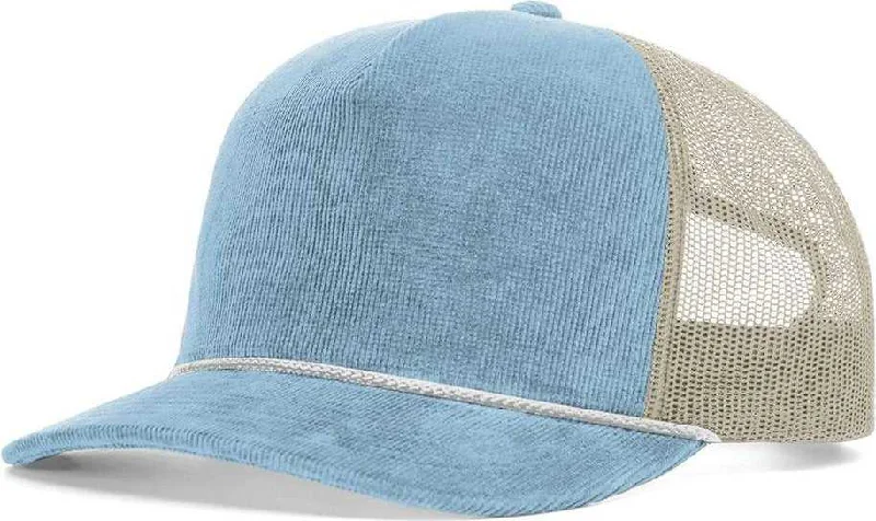 Richardson 930 Troutdale Corduroy Trucker Cap - Light Blue Sand