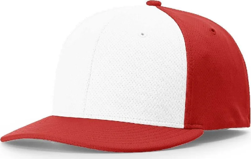 Richardson PTS50 Matrix R-Flex Cap - White Red Alt