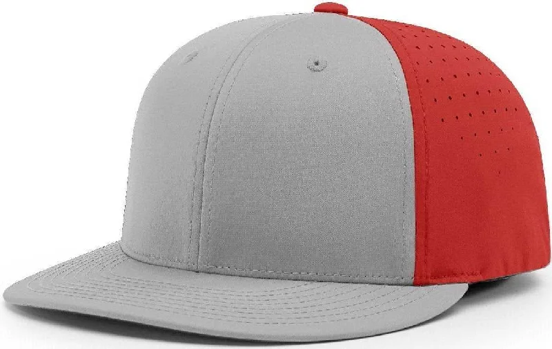 Richardson PTS30 Lite R-Flex Cap - Gray Red Spt