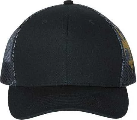 Kati S700M Printed Mesh Trucker Cap - Black Black