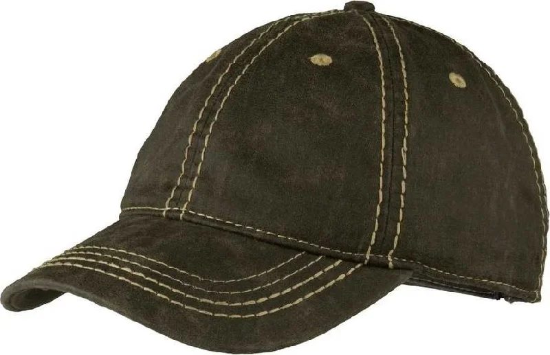 Port Authority C924 Pigment Print Distressed Cap - Black