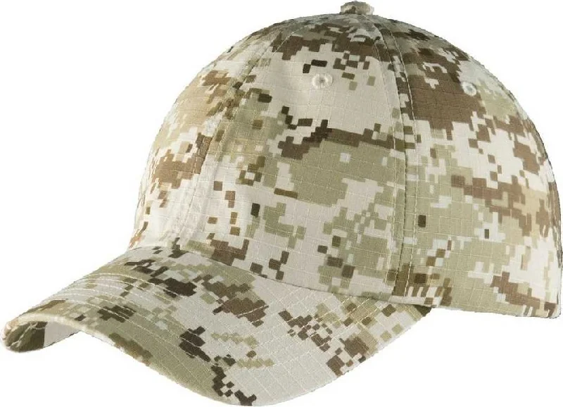 Port Authority C925 Digital Ripstop Camouflage Cap - Sand Camo