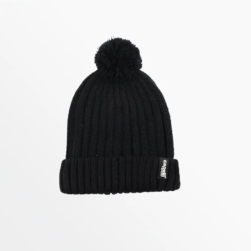 WOMEN'S RIB CUFF POM BEANIE